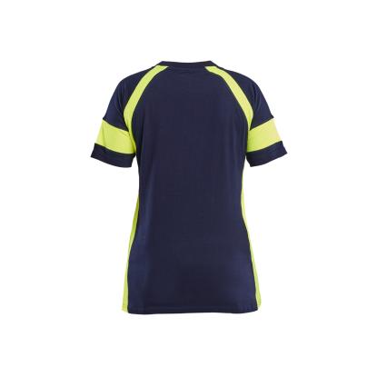 Blåkläder 3524 dame t-shirt, marineblå/hi-vis gul