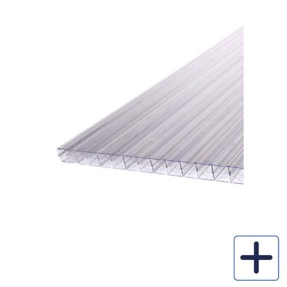 Plastmo TwinLite termotag, 16 mm, PC, klar, bredde 98 cm