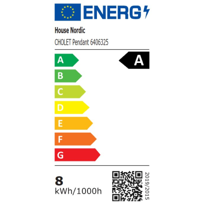 Cholet LED pendel, Ø15 cm, sort/klar