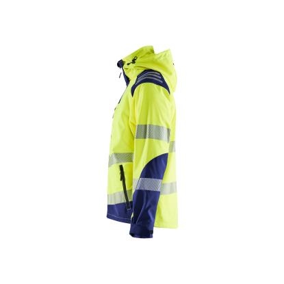 Blåkläder 4491 high vis softshelljakke, hi-vis gul/marineblå