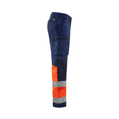 Blåkläder 1551 high vis buks med stretch, marineblå/hi-vis orange