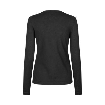 Seven Seas S671 The knit pullover med v-hals, dame, sort