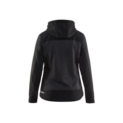 Blåkläder 4931 dame strikket jakke med softshell, antracitgrå/sort