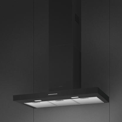 Smeg KBT900NE vægmonteret emhætte, sort, 90 cm