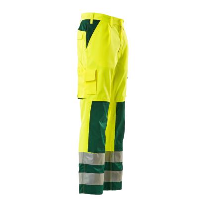 MASCOT SAFE COMPETE Olinda arbejdsbukser med knælommer, hi-vis gul/grøn