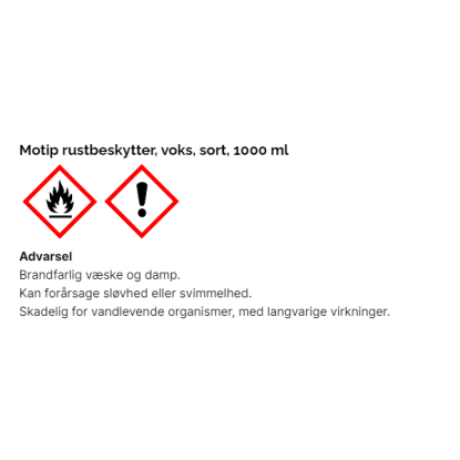 Motip rustbeskytter, voks, 1000 ml, sort