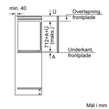 Bosch GIV11AFE0 integrerbart fryseskab, 72 liter