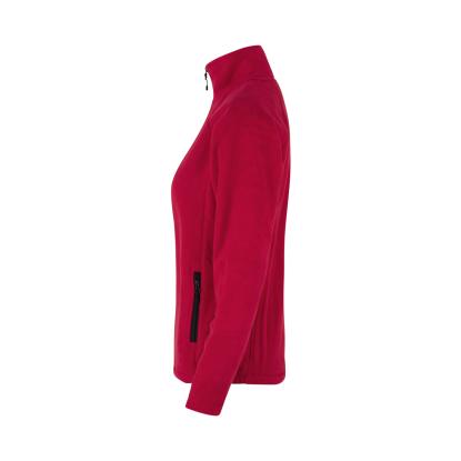 ID 0805 cardigan, mikrofleece, dame, rød