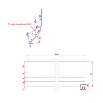Z-profil, 14 mm, sort