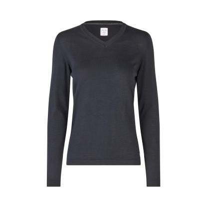 Seven Seas S671 The knit pullover med v-hals, dame, navy
