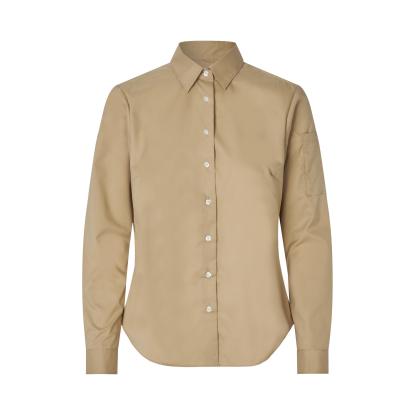 Seven Seas S67 Poplin skjorte med stretch, dame, sand