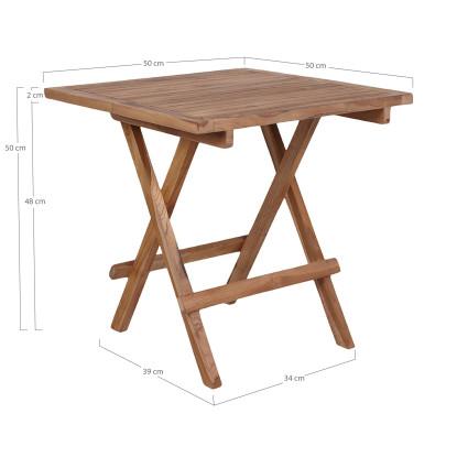 Bilbao sidebord, 50 x 50 cm, teaktræ