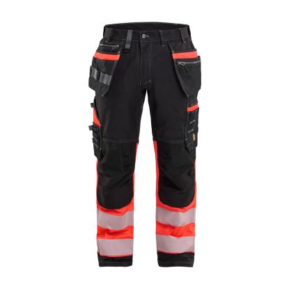 Blåkläder 1794 high vis buks med stretch, sort/hi-vis rød