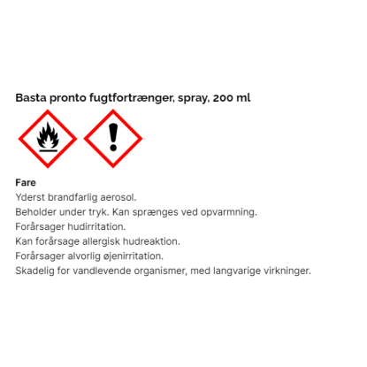Basta pronto fugtfortrænger, spray, 200 ml