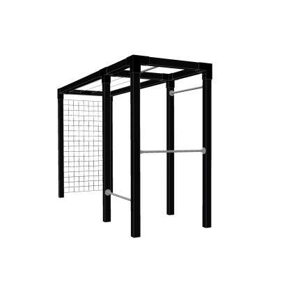 PLUS Daylife stativ med espalier, tørresnor og fitness, model 2, sort/fyr, 369 x 108 x 208 cm