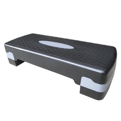 Viking Sports aerobic step, højdejusterbar, sort/grå, 67 x 28 cm
