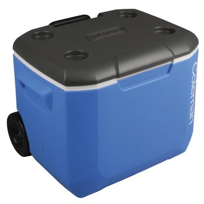 Coleman Tricolor 60QT Performance køleboks med hjul, blå/grå