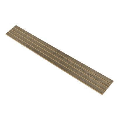 I-Wood Basic 4-lamel akustikpanel, sort olieret, brun filt og lys kerne, egefiner, 16 x 300 mm 