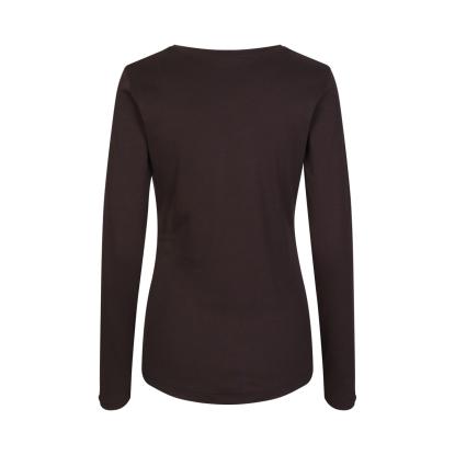 ID 0509 Interlock T-shirt med lange ærmer, dame, mørk bordeaux
