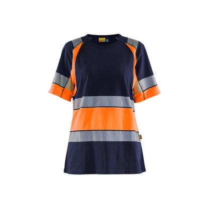 Blåkläder 3410 dame high vis t-shirt, marineblå/hi-vis orange