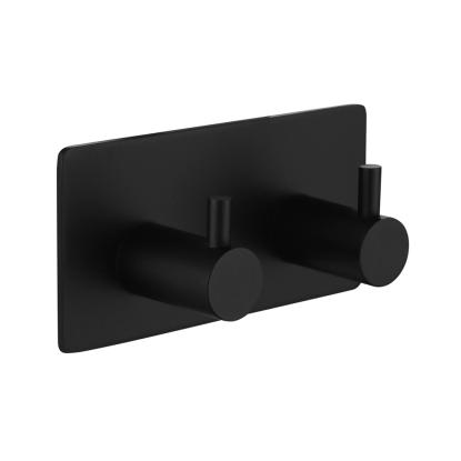 House Rio knage med 2 kroge, mat sort, 90 x 45 x 32 mm