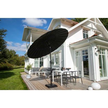 Venture Design Palmetto parasol med tilt, sort, Ø270 cm