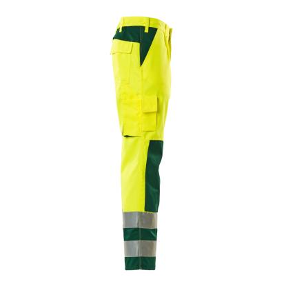 MASCOT SAFE COMPETE Olinda arbejdsbukser med knælommer, hi-vis gul/grøn