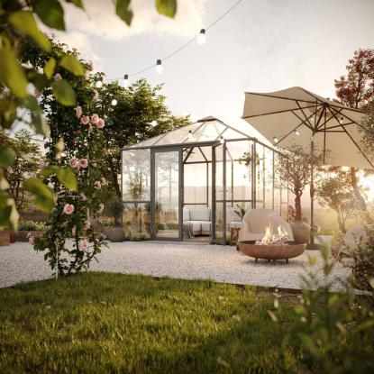 KGT PaviLux pavillondrivhus, antracitgrå, 9 m²