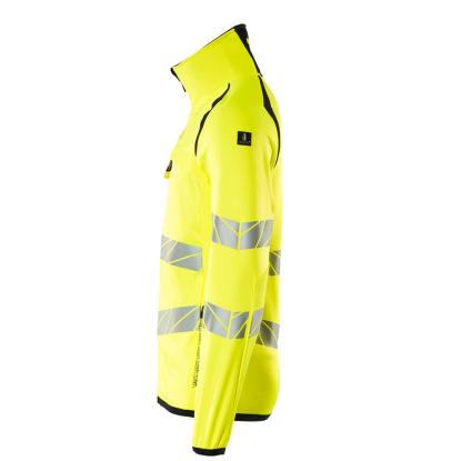 MASCOT ACCELERATE SAFE fleecetrøje med lynlås, hi-vis gul/sort