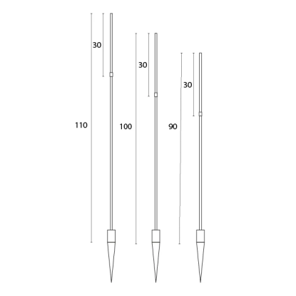 LightsOn Stix havelampe, IP44, 90-110 cm - 3 stk.