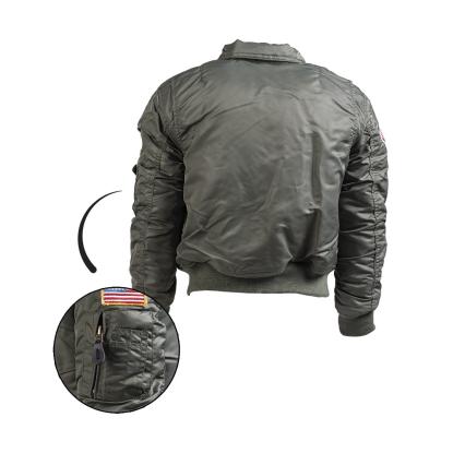 Mil-Tec CWU pilotjakke til børn med patches, olivengrøn