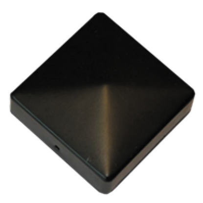 Stolpehat sort 97 x 97 mm