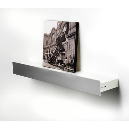 Hoigaard GH-38 gallerihylde, L38 cm, lakeret hvid og alu