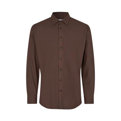 Seven Seas S51 hybridskjorte, slim, mocca