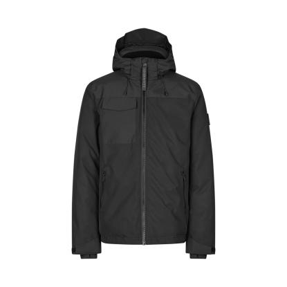 ID 0842 Hooded vinterjakke, sort