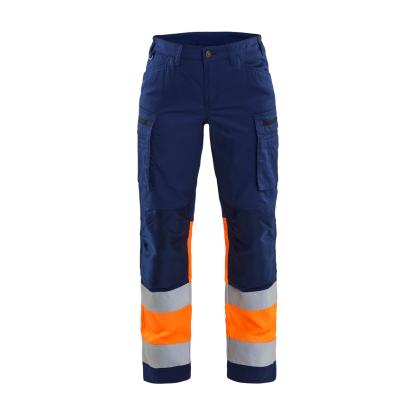 Blåkläder 7161 dame high vis buks med stretch, marineblå/hi-vis orange