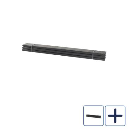 PLUS PIPE planker, 120 cm, sort/nåletræ