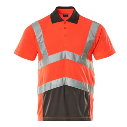 MASCOT SAFE YOUNG Anadia poloshirt, hi-vis rød/mørk antracit