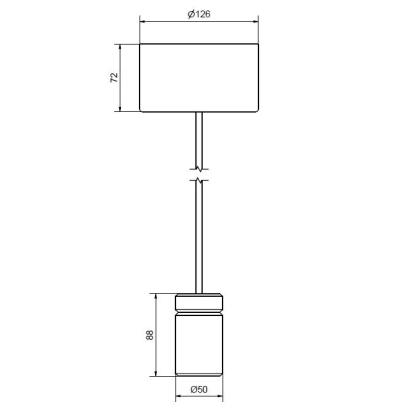 Herstal Holder pendel, E27, sort