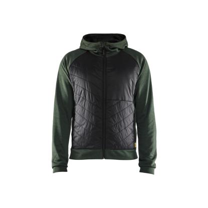 Blåkläder 3463 hybrid sweatshirt, efterårsgrøn/sort