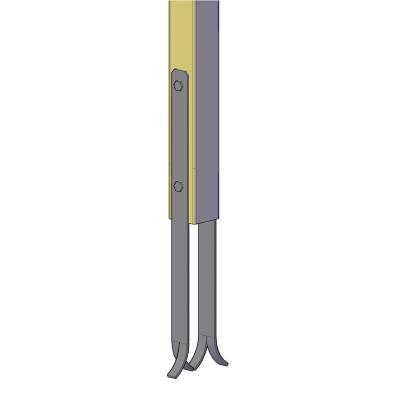 PLUS universale stolpefødder til nedstøbning inkl. skruer, sort/stål, 60 cm - til 7 x 7 stolper