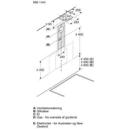 Siemens iQ300 væghængt emhætte LC67KFN60, sort, 60 cm
