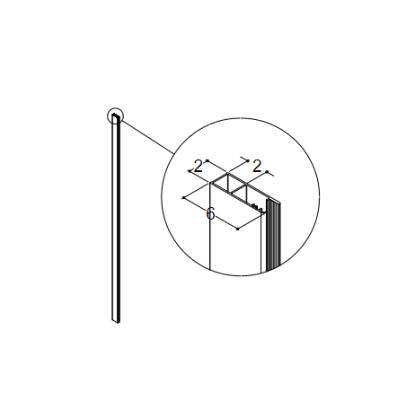 Scanbad Match udvidelsesprofil til model D, satin