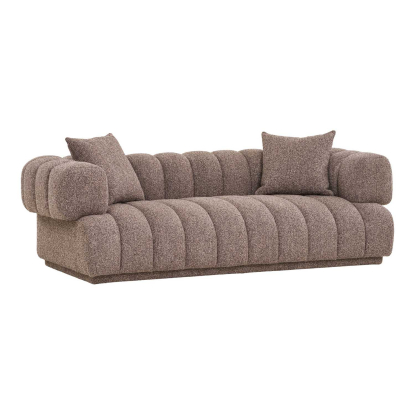 Aurora sofa med tre puder, brun