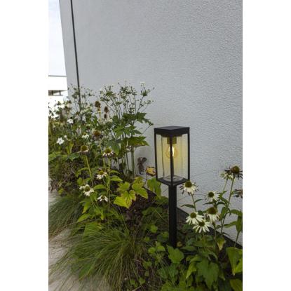 LUTEC FLAIR bedlampe med spyd, solceller og sensor, H76 cm, E27, sort