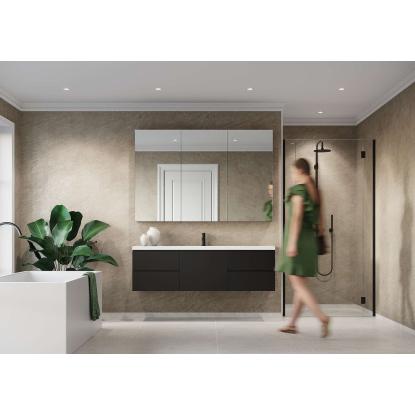 Fibo Stone vådrumspanel, 10 x 600 x 2400 mm, grey sahara stone