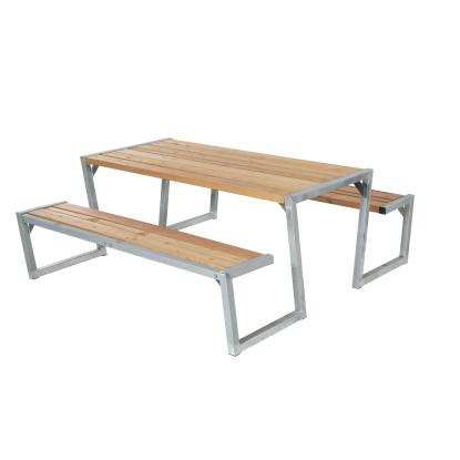 PLUS Zigma bord/bænkesæt, ThermoWood®, gyldenbrun/fyr - 176 cm
