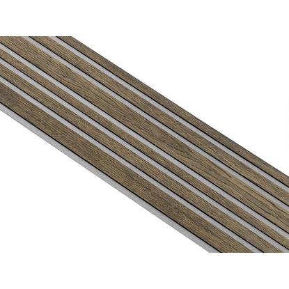 I-Wood Basic Mixed akustikpanel, sort olieret, grå filt og sort kerne, egefiner, 17 x 300 mm 