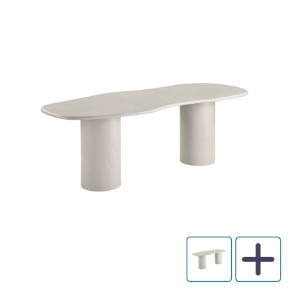 Maranola spisebord i cement look, beige