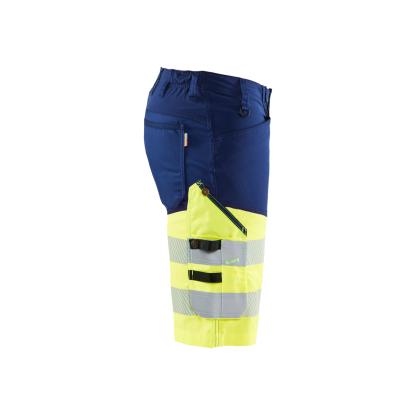 Blåkläder 1541 high vis shorts med stretch, marineblå/hi-vis gul